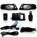 Farol Auxiliar New Civic 2009 A 2011 Kit Com Moldura Preta Aro Cromado E Lampada