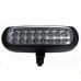 Farol Auxiliar Slim Estrobo 16 Leds Retangular Corpo Preto Super Branco 12V