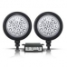 Kit Farol Auxiliar Slim Estrobo 19 Leds Redondo Corpo Preto Super Branco 12V