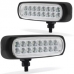 Farol Auxiliar Slim Estrobo 16 Leds Retangular Corpo Preto Super Branco 12V