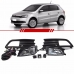 Kit Farol Auxiliar Gol/Voyage GVI A Partir 2013 Moldura Com Friso Preto