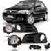 Farol Auxiliar Palio Economy 2011 em diante Com Aro Preto ( Kit ) - Orgus
