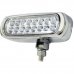 Farol Auxiliar Slim 16 Leds Retangular Corpo Cromado Super Branco 12/24 V