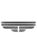 APLIQUE FRISO LATERAL GOL GLS 94 A 98ABAULADO CINZA 5005A
