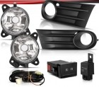 Farol Auxiliar Gol/Voyage/Saveiro GV 2008 A 2012 Kit Com Moldura Preta E Lampada 