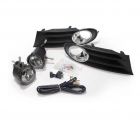 Farol Auxiliar Gol/Voyage/Saveiro GV 2008 A 2012 Kit Com Moldura Preta Aro Cromado
