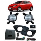 Kit Farol Auxiliar HB20 Ate 2015 Com Moldura/Tampa Preta