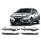 APLIQUE MACANETA EXTERNA CROMADO HONDA FIT/CITY 2015 EM DIANTE 4 PTS