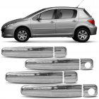 APLIQUE MACANETA EXTERNO CROMADO C3/PEUGEOT 307 A PARTIR 2001 4 PORTAS