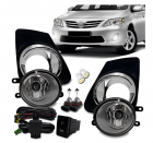 KIT FAROL AUXILIAR COROLLA 2012 A 2014 COM MOLDURA CROMADA 