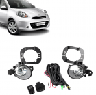 KIT FAROL AUXILIAR NISSAN MARCH 2012 A 2014 SEM MOLDURA 