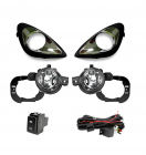 KIT FAROL AUXILIAR NISSAN MARCH 2014 A 2018 C/MOLDURA LD/LE