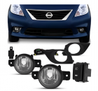 KIT FAROL AUXILIAR NISSAN VERSA 2011 A 2014 COM MOLDURA 