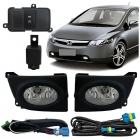 FAROL AUXILIAR HONDA CIVIC 07/08 MOLDURA SUPORTE KIT ORGUS