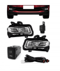 KIT FAROL AUXILIAR NISSAN KICKS 2017 A 2021 COM MOLDURA 