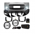 KIT FAROL AUXILIAR PALIO G5 2012 A 2018 COM MOLDURA LD/LE