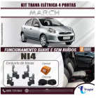 KIT TRAVA ELETRICA NISSAN MARCH 4 PORTAS TRAGIAL 