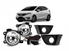 KIT FAROL AUXILIAR HONDA FIT 2014 A 2016 COM MOLDURA LD/LE