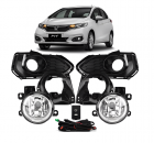 KIT FAROL AUXILIAR HONDA FIT 2018 A 2022 COM MOLDURA LD/LE 