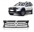 GRADE RADIADOR CROMADO E GRAFITE RENAULT DUSTER 2012 A 2015