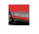 EMBLEMA FAIXA LATERAL FIAT UNO 1990 A 1993 1.6R VERMELHA
