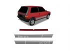 EMBLEMA FAIXA LATERAL FIAT UNO 1990 A 1993 1.6R VERMELHA