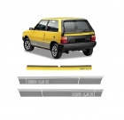 EMBLEMA FAIXA LATERAL FIAT UNO 1984 ATÉ 1989 1.5R AMARELO