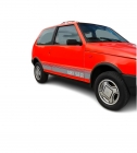 EMBLEMA FAIXA LATERAL FIAT UNO 1984 ATÉ 1989 1.5R VERMELHO