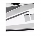 EMBLEMA FAIXA LATERAL CAMINHÃO MERCEDES M.B 709/912 PRATA