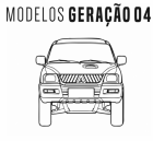 RACK TETO L200 2004 A 2012 GL/GLS (TRILHO)