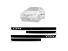 APLIQUE FRISO LATERAL HONDA CITY 2010 ATÉ 2015 4 PTS PERS.