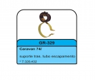 SUPORTE ESCAPAMENTO TRASEIRO CARAVAN SEM ABAFADOR