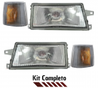 Par Farol Vidro + Piscas Uno Fiorino Premio 91 92 93 A 2003