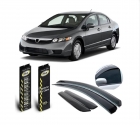 DEFLETOR CALHA CHUVA NEW CIVIC 2007 A 2011 4 PTS (ECOFLEX)