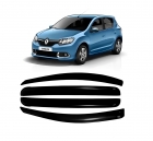 DEFLETOR CALHA CHUVA SANDERO 2014 A 2022 4 PORTAS (ECOFLEX)