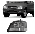FAROL S10 BLAZER MASCARA CINZA LADO ESQUERDO 2003 ATE 2011