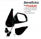 RETROVISOR UNO FIRE 2 PORTAS 2006/2010 COM CONTROLE DIREITO