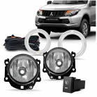 KIT FAROL AUXILIAR L200 TRITON ARO CROMADO 2018 ATE 2020