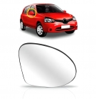REFIL RETROVISOR C/BASE CLIO DIREITO METALIZADO 2013 A 2016