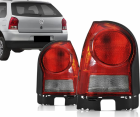 PAR LANTERNA TRASEIRA GOL G4 2005/2011 CARCACA PRETA RE FUME