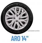 Jogo 4 Calotas Aro 14 Fiat Argo Cronos 2020 2021 2022 Prata