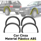 Acabamento Alargador Paralama Fiat Uno Way 04/09 Cinza