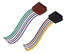 CONECTOR 16 VIAS FEMEA PRETO E MARRON UM PAR (COMP. 17CM)