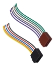 CONECTOR 16 VIAS FEMEA PRETO E MARRON UM PAR (COMP. 17CM)