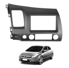 MOLDURA 2 DIN HONDA NEW CIVIC 2007 A 2011 CINZA 7 POLEGADAS