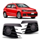 PAR TELA GRADE PRETA PARACHOQUE GOL/VOYAGE G7 16/18 SEM FURO