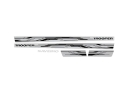 EMBLEMA FAIXA LATERAL SAVEIRO TROOPER FUNDO PRATA 2013/...