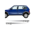 EMBLEMA FAIXA LATERAL UNO WAY 2008 A 2012 BRANCA