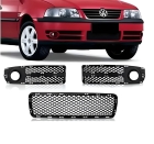 KIT GRADE PARACHOQUE CENTRAL/LATERAL COM FURO GOL G3 03/05