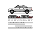 EMBLEMA FAIXA LATERAL S10 09/ GRAFITE CABINE DUPLA 4X4 TURBO